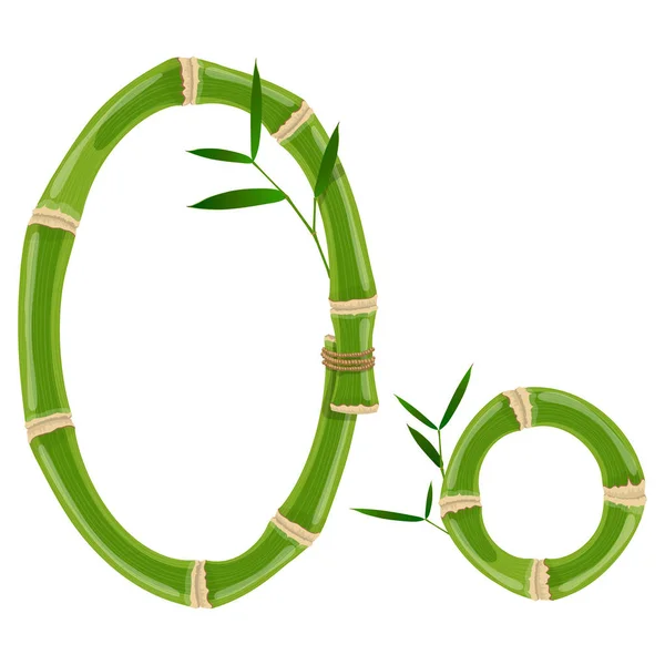 Bambou lettre O — Image vectorielle