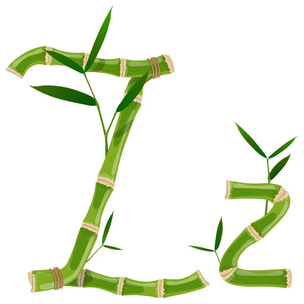 Bambou lettre Z — Image vectorielle