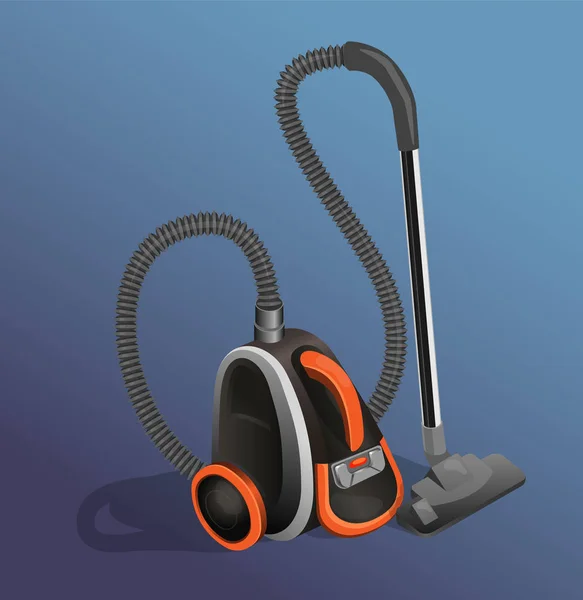 Ikon isometrik dari vacuum cleaner - Stok Vektor