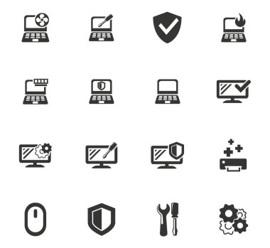 Repyer teşhis bilgisayarlar Icons set