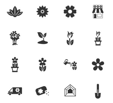 çiçek simgesi seti