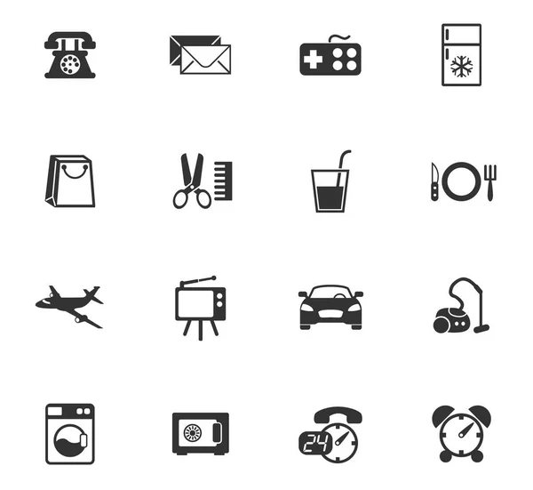 Otel Oda Servisi Icon set — Stok Vektör