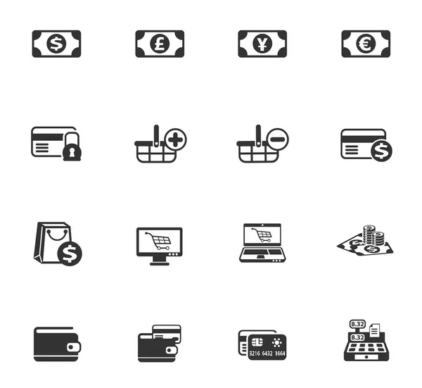 Conjunto de iconos de comercio electrónico — Vector de stock