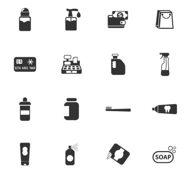 kimyasallar Icon set depolamak