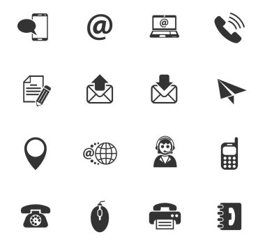 Icon set iletişim