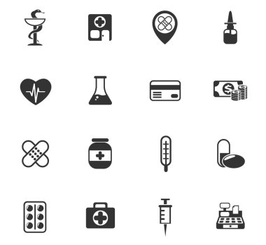 ilaç deposu Icon set