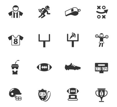 Amerikan futbolu Icon set