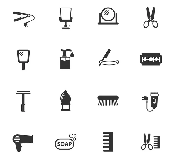 Conjunto de iconos de barbería — Vector de stock