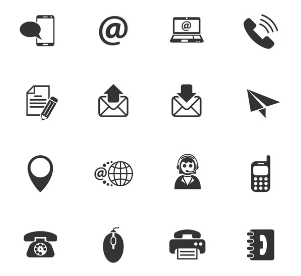 Contact us icon set — Stock Vector