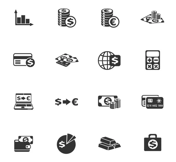 Conjunto de ícones de câmbio — Vetor de Stock