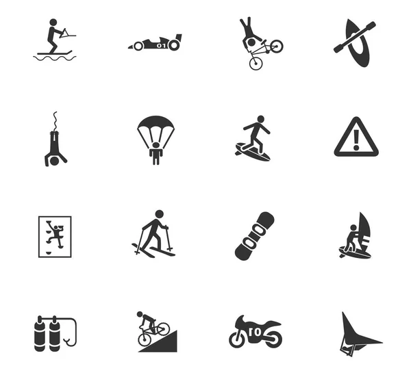 Extreme sport icon set — Stock Vector