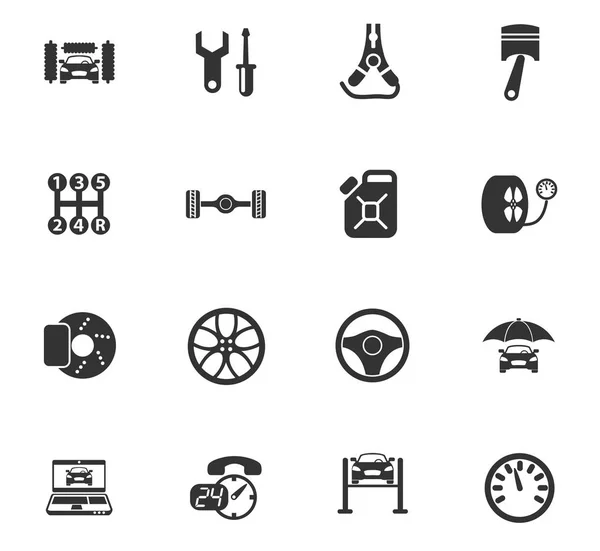 Conjunto de iconos de servicio de coche — Vector de stock