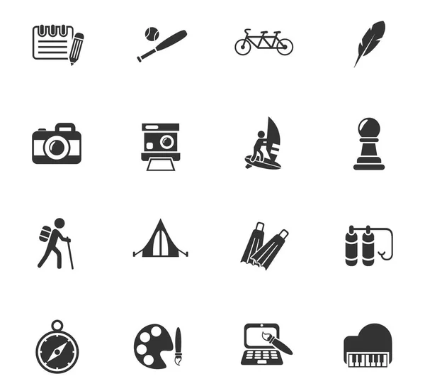 Leisure icon set — Stock Vector