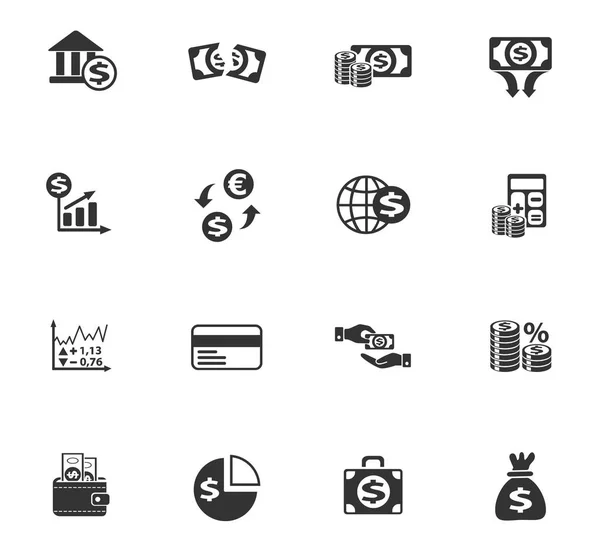Ensemble d'icônes de financement — Image vectorielle