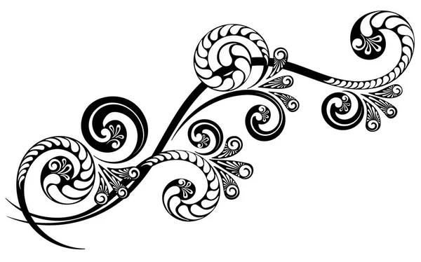 Ornamento ramificación floral — Vector de stock