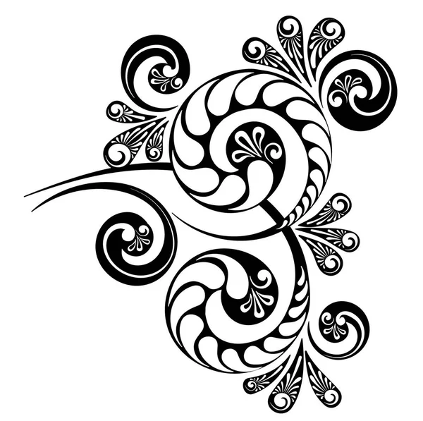 Ornamento ramificación floral — Vector de stock