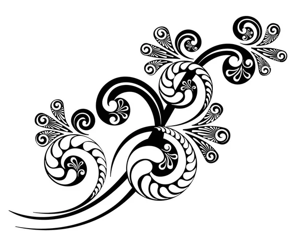 Ornamento ramificación floral — Vector de stock