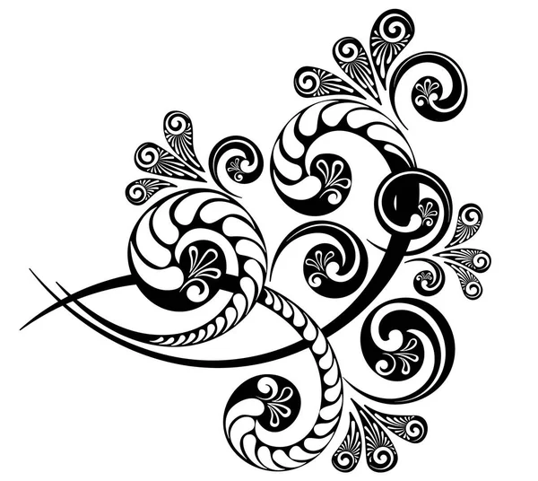 Ornamento ramificación floral — Vector de stock