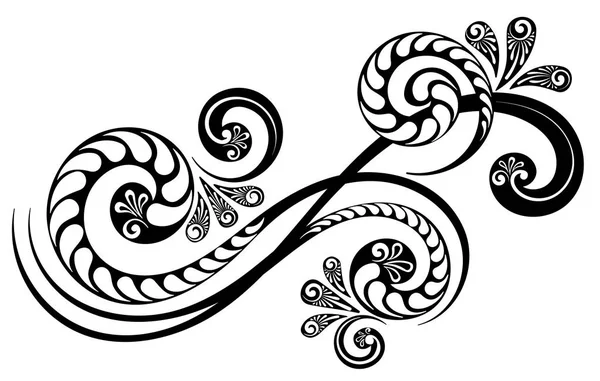 Ornamento ramificación floral — Vector de stock