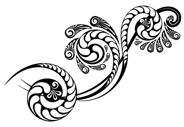 Ornamento ramificación floral — Vector de stock