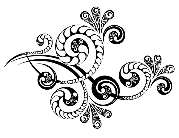 Ornamento ramificación floral — Vector de stock