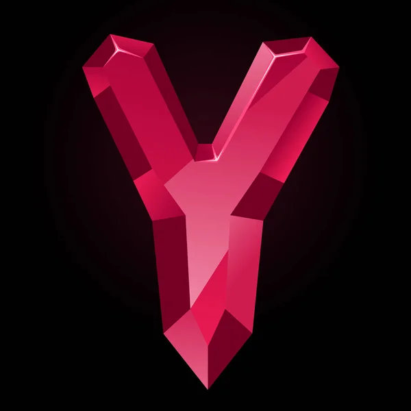 Ruby letter Y — Stockvector
