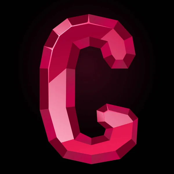 Рубиновая буква G — стоковый вектор