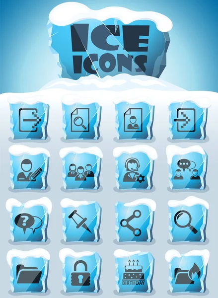 Forum-Schnittstelle Icon Set — Stockvektor