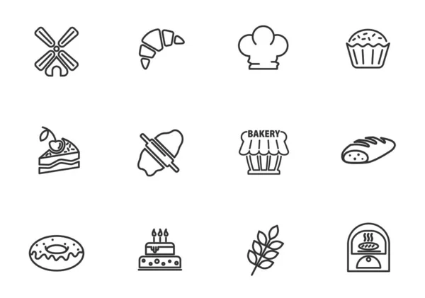 Bakery icon set — Stock Vector