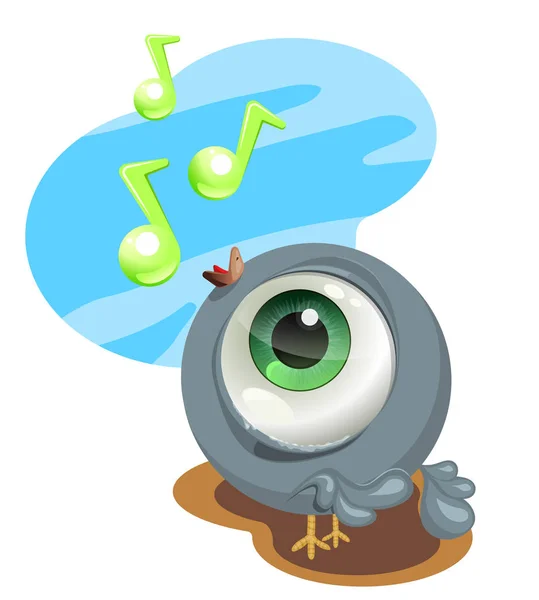 Personaje de dibujos animados Songbird — Vector de stock