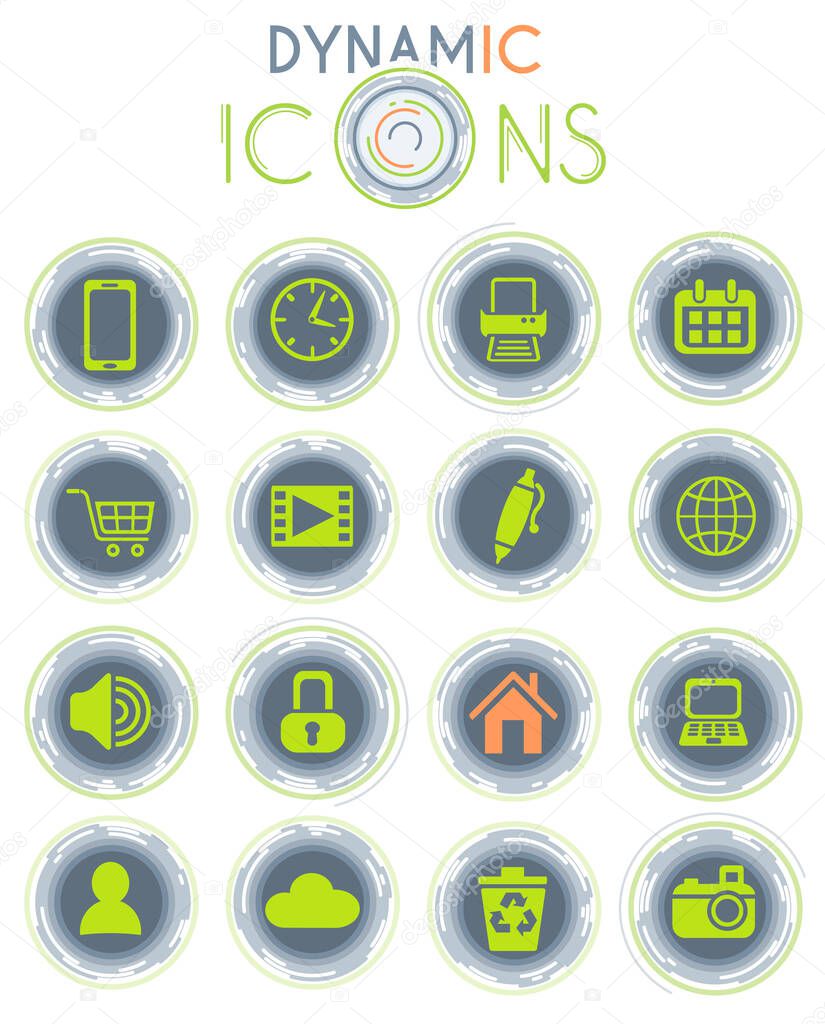 blog web icons on white background with dynamic lines for animation