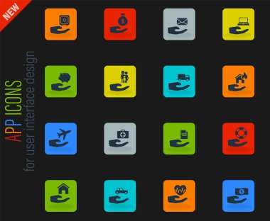 Sigorta basitçe web simgeleri ve kullanıcı arayüzü simgesi