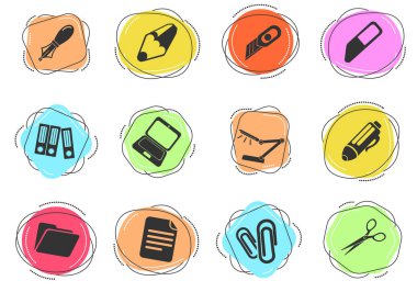 Web simgeleri ve kullanıcı arayüzü için ofis simgesi