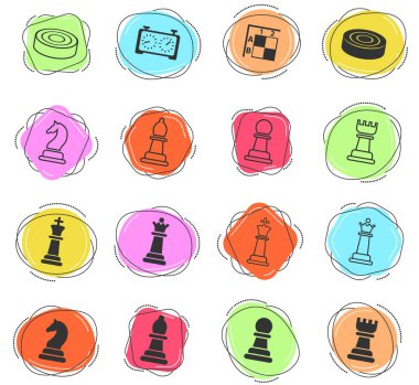 Kullanıcı arayüzü tasarımı için satranç ağı simgeleri