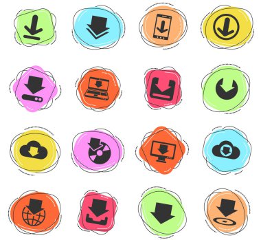 Web ve kullanıcı arayüzü tasarımı için vektör simgeleri indir