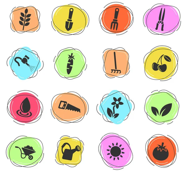 Gardening Web Icons User Interface Design — Stock Vector