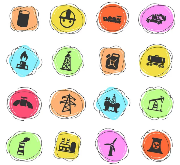 Industry Vector Icons User Interface Design — Stock Vector