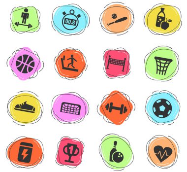 kullanıcı arayüzü tasarımı için spor web simgeleri