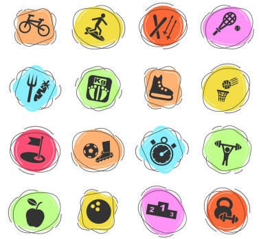 kullanıcı arayüzü tasarımı için spor web simgeleri