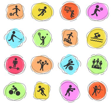 kullanıcı arayüzü tasarımı için spor web simgeleri