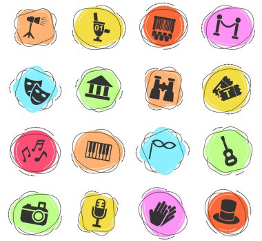 Kullanıcı arayüzü tasarımı için tiyatro web simgeleri