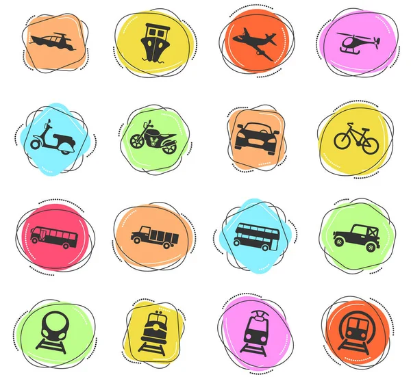 Transport Vektor Symbole Für Web Und User Interface Design — Stockvektor