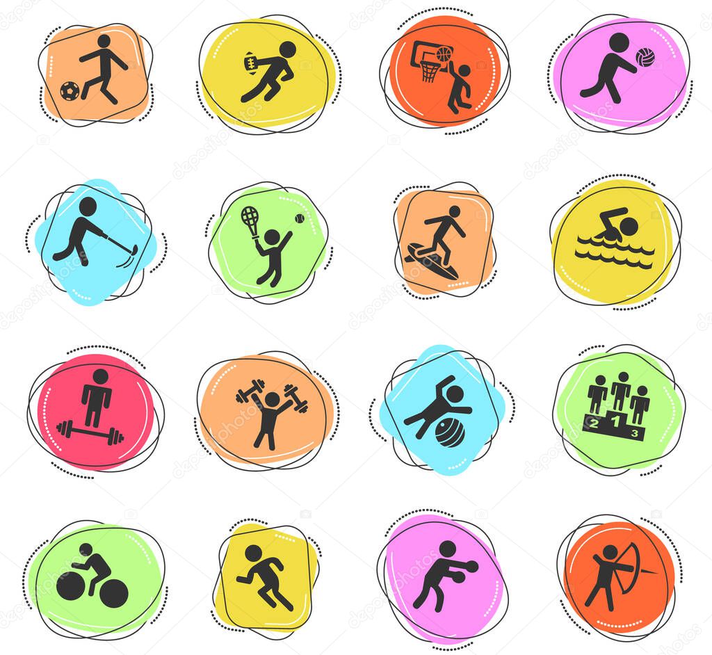 sport web icons for user interface design