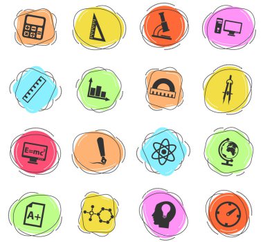 Web ve kullanıcı arayüzü tasarımı için üniversite vektör simgeleri