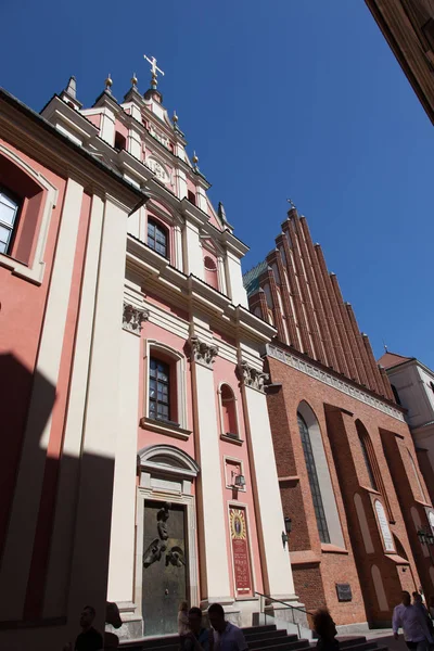 Varsóvia Visões Capital Polonesa Parte Central Cidade Catedral São Yang — Fotografia de Stock