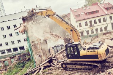 Ekskavatör crasher makine Montaj cihazları-Kırıcı inşaat sitesinde