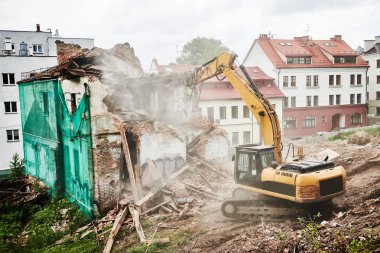 Ekskavatör crasher makine Montaj cihazları-Kırıcı inşaat sitesinde