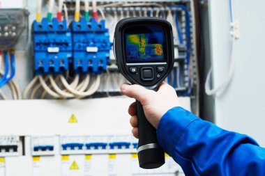 thermal imaging inspection of electrical equipment clipart