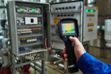 thermal imaging inspection of electrical equipment clipart