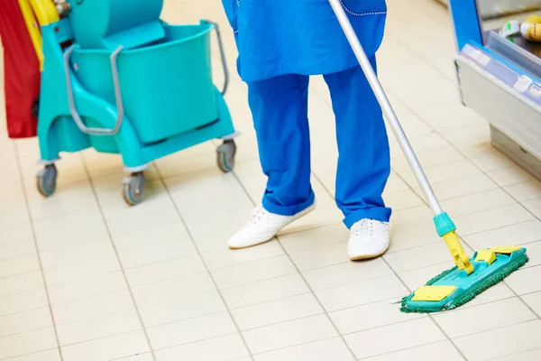 Fußbodenpflege und Reinigung — Stockfoto